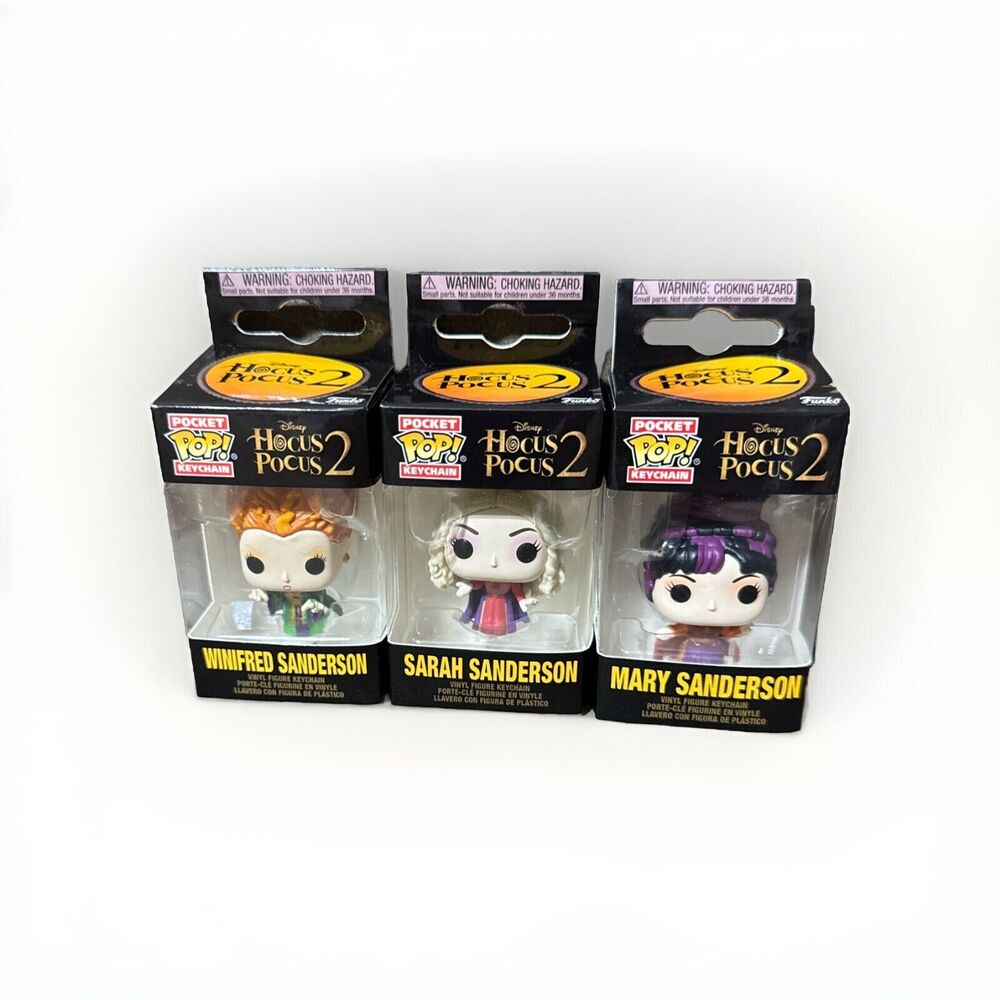 Funko Pocket Pops Hocus Pocus 2 Keychains Winnie Mary Sarah Sanderson Set Of 3